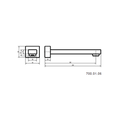 Modern National Chao Square Bath Spout