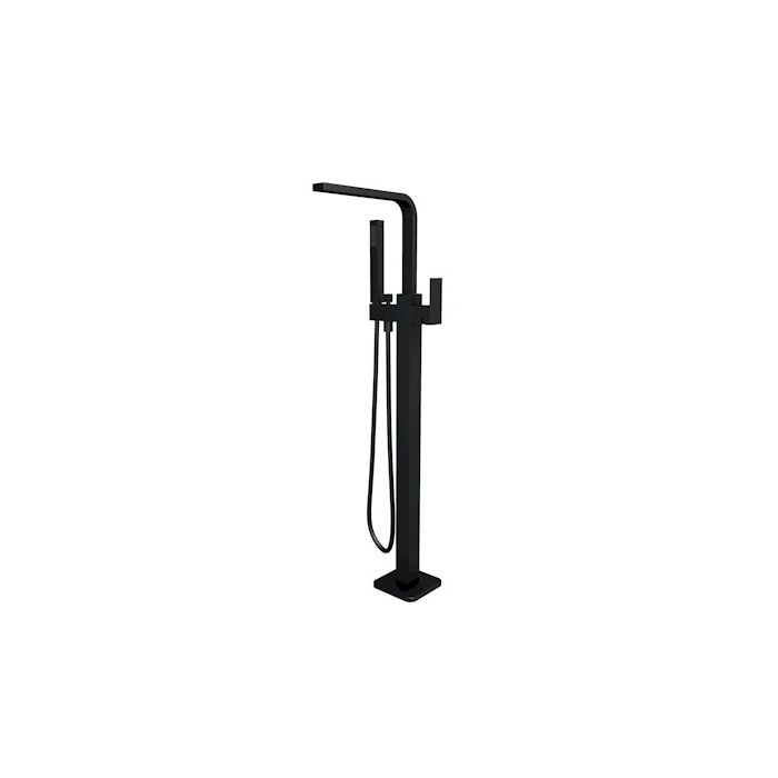 Modern National Chao Freestanding Bath Filler with Mixer Matte Black