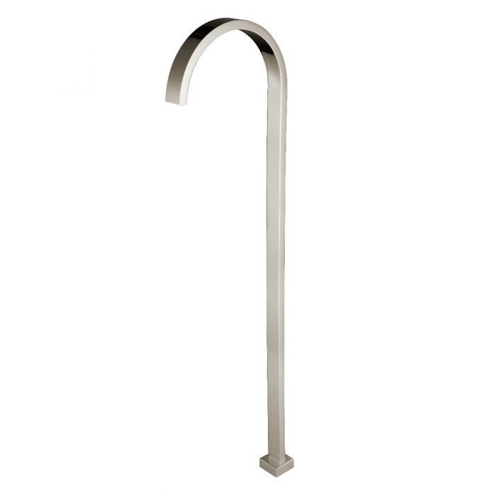 Modern National Square Freestanding Bath Spout Only Brushed Nickel