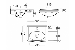 Claremont 38 x 31 Wall Hung Basin