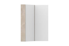 Adp Glacier Offset Corner Mirrored Cabinet 600, 2 doors