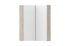 Adp Glacier Offset Corner Mirrored Cabinet 600, 2 doors