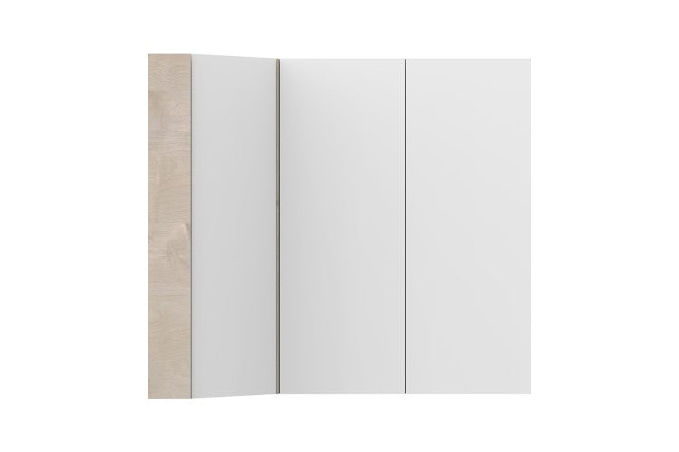 Adp Glacier Offset Corner Mirrored Cabinet 900, 3 doors