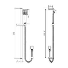 Modern National Crown Shower and Rail Chrome