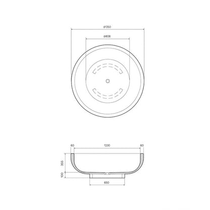 Parisi Tondo Floral Freestanding Bath