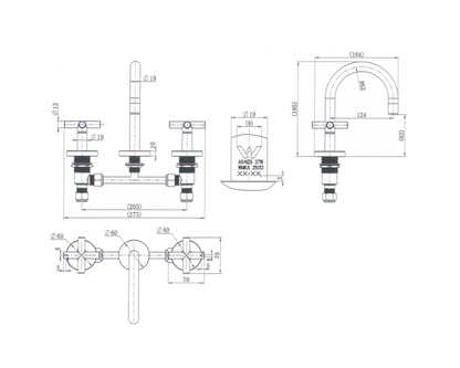 Modern National Ryker Brushed Nickel Basin Set