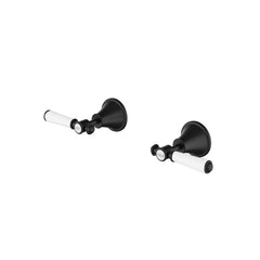 ACL Clasico Wall Top Assemblies with Ceramic Handle - Matte Black