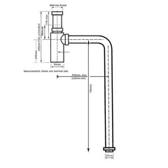 Deluxe Adjustable Bottle S Trap - Brushed Brass