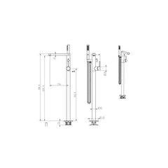 Linsol Emily Freestanding Bath Filler Chrome