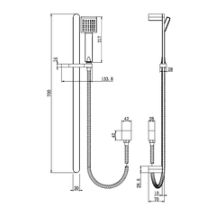 Modern National Eva Shower and Rail Chrome