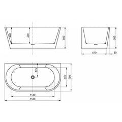 Ins Verona BTW Freestanding Bath