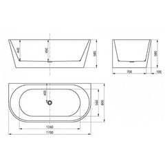 Ins Verona BTW Freestanding Bath