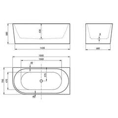 Ins Corner Freestanding Bath