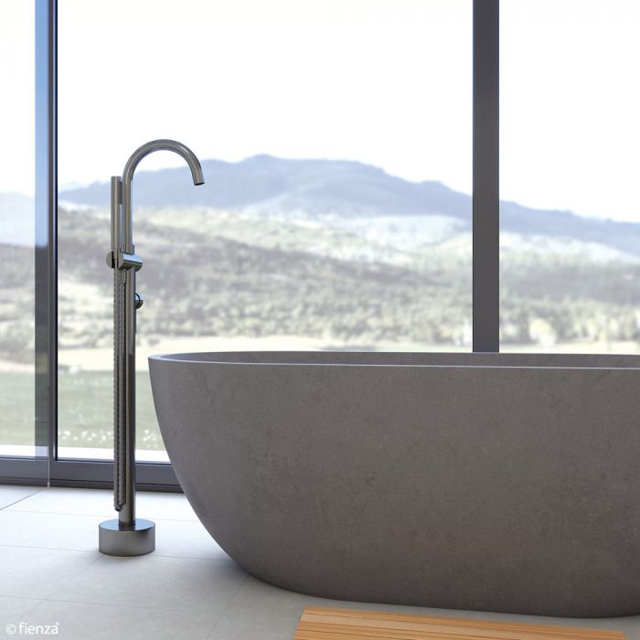 Fienza Jada 1500mm x 750mm Warm Grey Concrete Bath
