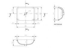 Fino 55 x 41 Under Counter Basin - Matte black