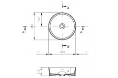 Fino Round 382 Above Counter Basin - Gloss White