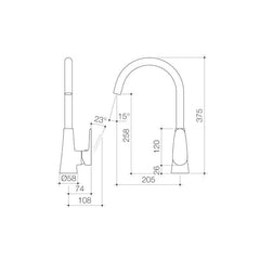 Stylus Flare Sink Mixer