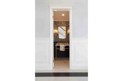 Mayer Basin Stand With 90 x 55 Real Carrara Marble Top