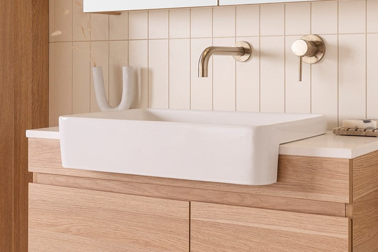 Adp Lino Gloss White Semi Recessed Basin