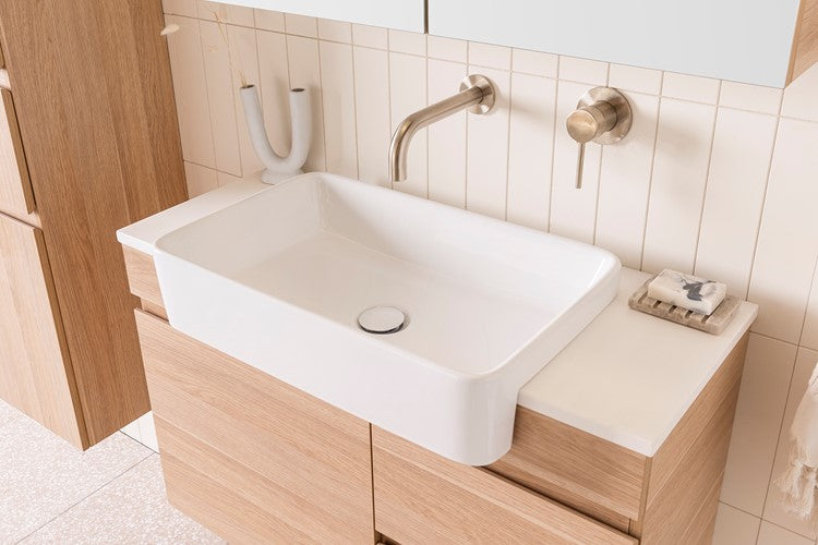 Adp Lino Gloss White Semi Recessed Basin