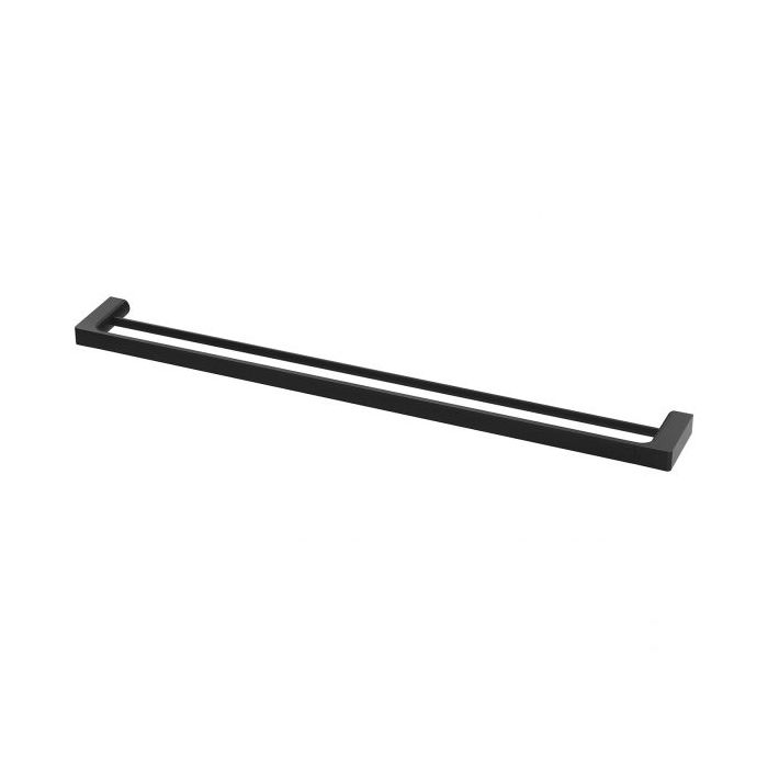 Phoenix Gloss Double Towel Rail 800mm - Matte Black