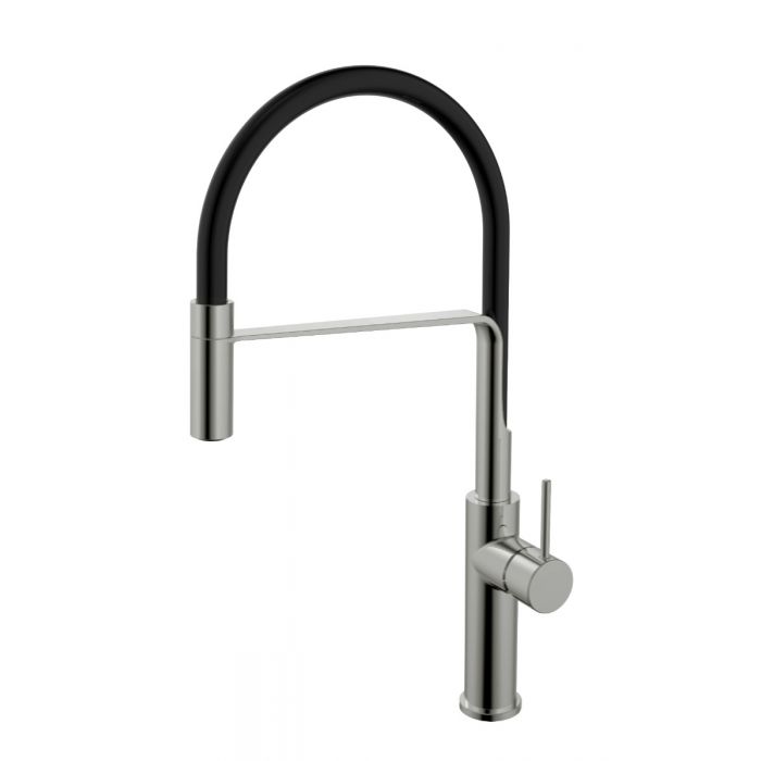 Ikon Hali Pull Down Sink Mixer Brushed Nickel