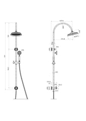 ACL Clasico Shower Set - Brushed Nickel