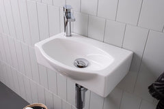 Adp Humphrey Semi-Recessed Gloss White Wall Hung Basin