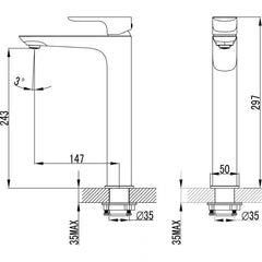 Ikon Banda Tall Basin Mixer