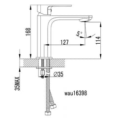 Ikon Seto Basin Mixer Matte Black