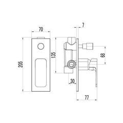 Ikon Seto Shower Mixer with Divertor Matt Black