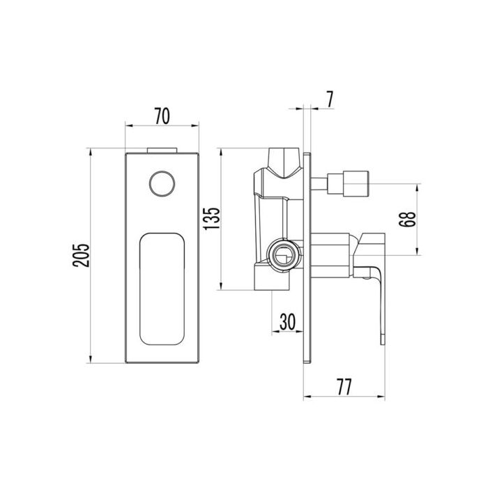 Ikon Seto Shower Mixer with Divertor Chrome and White