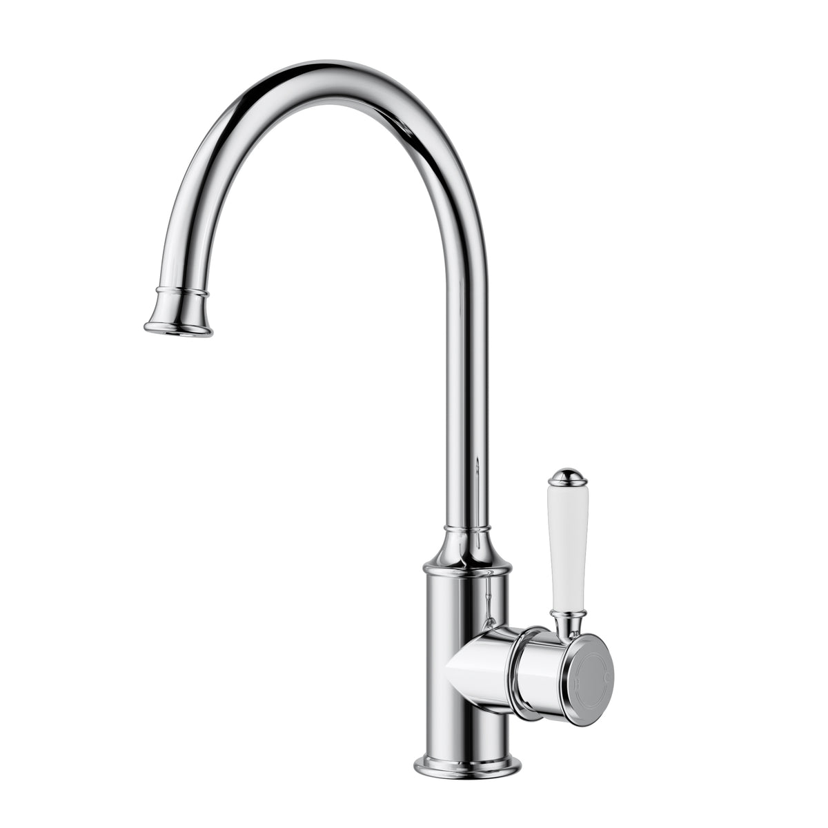 ACL Clasico Gooseneck Sink Mixer with Ceramic Handle - Chrome