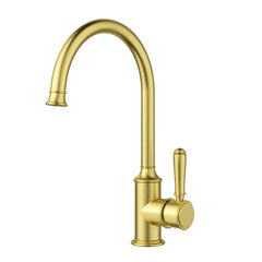 ACL Clasico Gooseneck Sink Mixer - Brushed Gold
