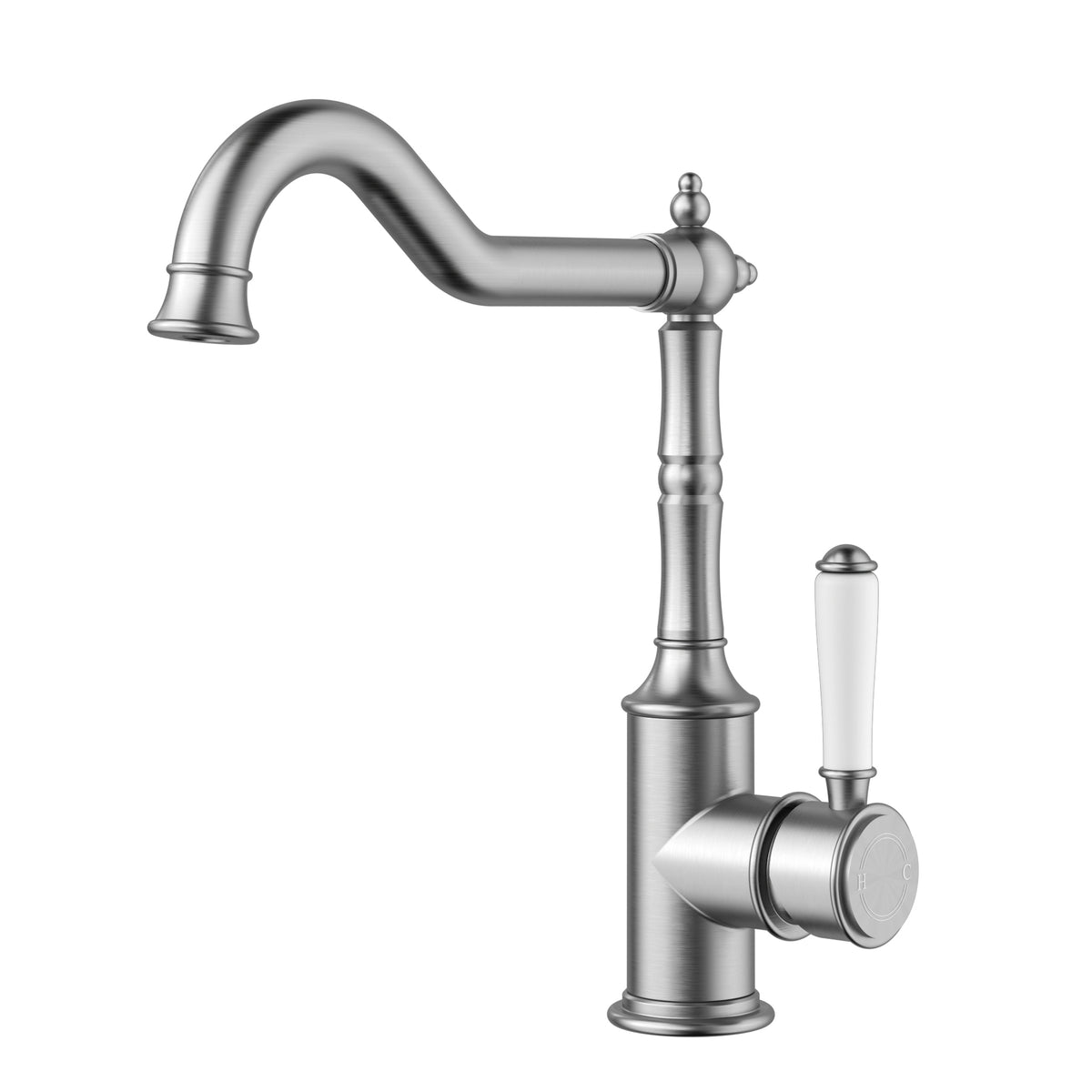 ACL Clasico Sink Mixer with Ceramic Handle - Brushed Nickel