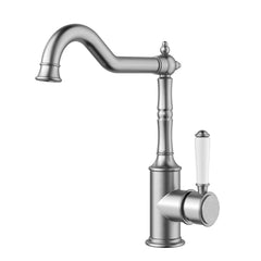 ACL Clasico Sink Mixer with Ceramic Handle - Brushed Nickel