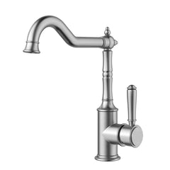 ACL Clasico Sink Mixer Hook Spout - Brushed Nickel