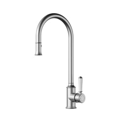 ACL Clasico Sink Mixer Pull-out with Ceramic Handle - Brushed Nickel