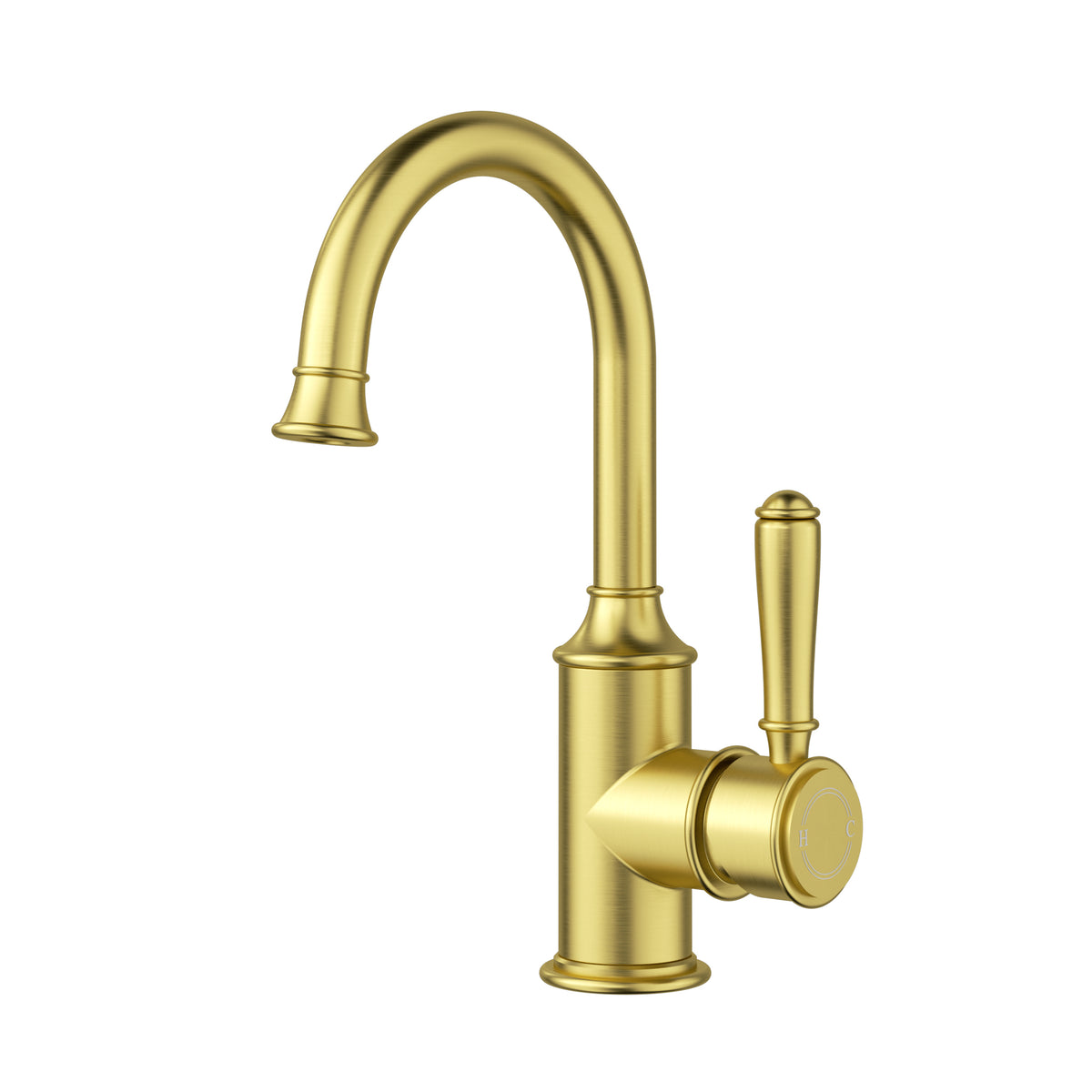 ACL Clasico Basin Mixer Gooseneck - Brushed Gold