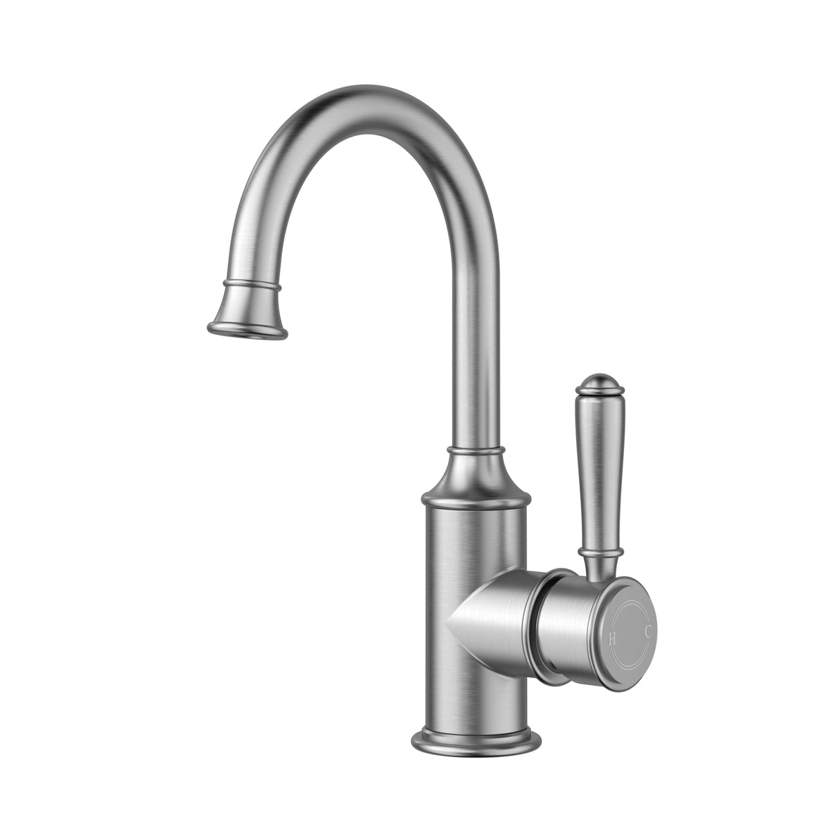 ACL Clasico Basin Mixer Gooseneck - Brushed Nickel