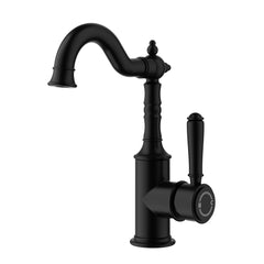 ACL Clasico Tall Basin Mixer Hook Spout - Matte Black