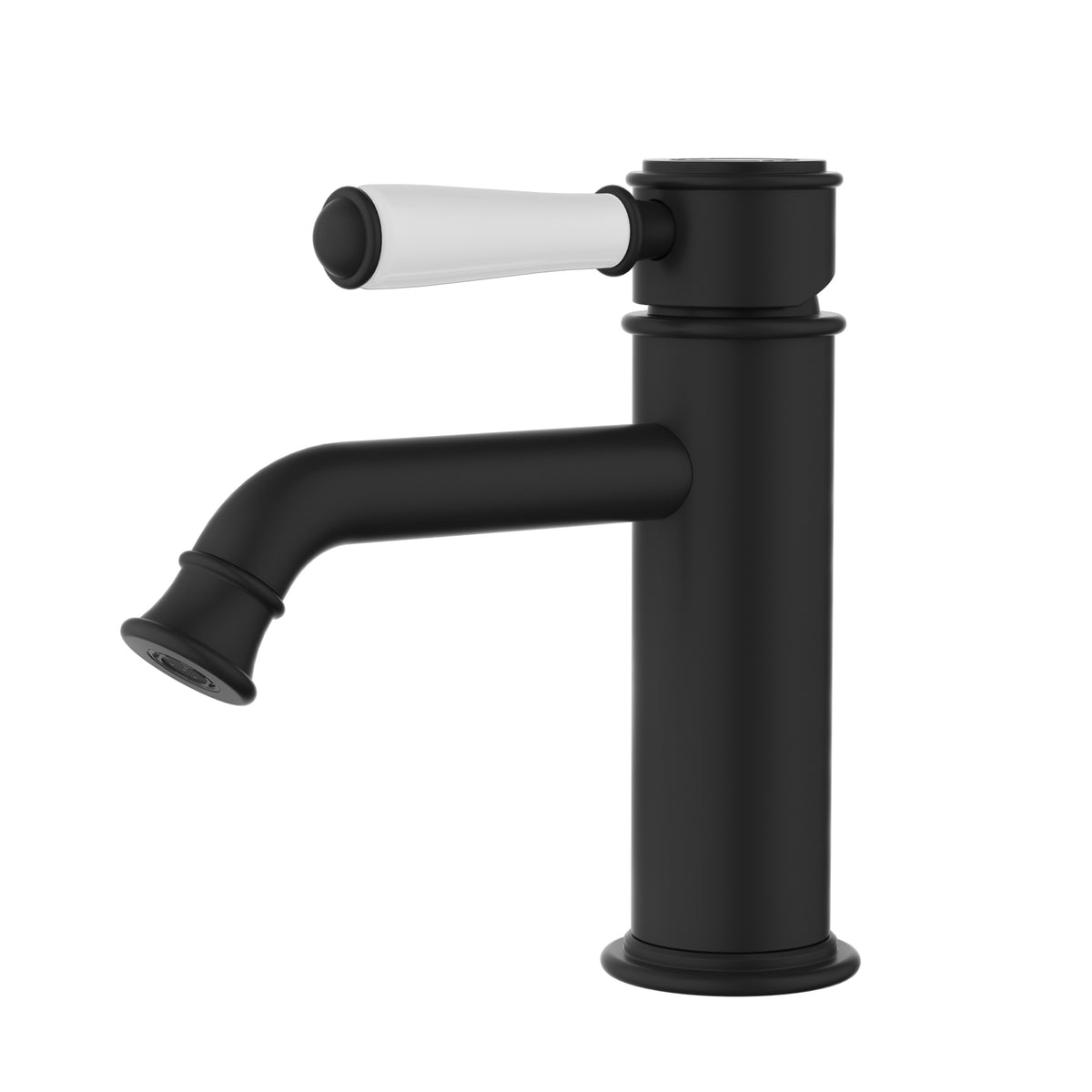 ACL Clasico Basin Mixer with Ceramic Handle - Matte Black