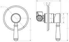 ACL Clasico Wall Mixer - Brushed Nickel