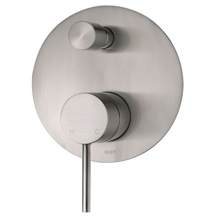 Ikon Hali Shower Mixer w/ Divertor Brushed Nickel