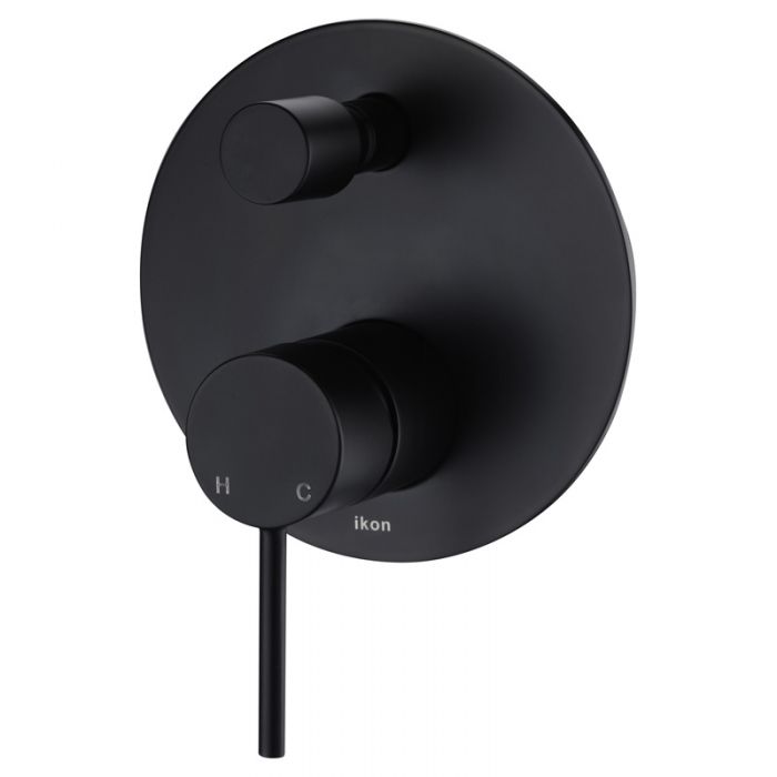 Ikon Hali Shower Mixer w/ Divertor Matte Black