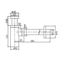 ACL 32mm Chrome Bottle Trap