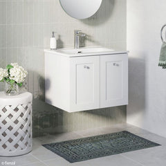 Fienza 600mm Joli Mila Wall Hung Vanity - Satin White