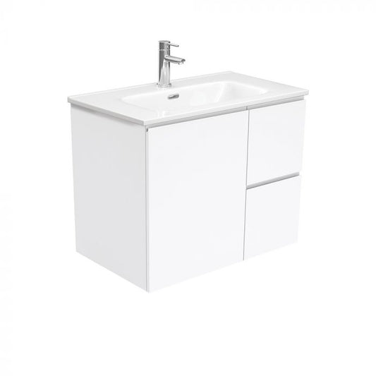 Fienza 750mm Joli Wall Hung Vanity - Gloss White