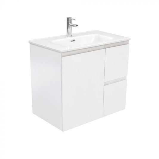Fienza 750mm Joli Wall Hung Vanity - Satin White