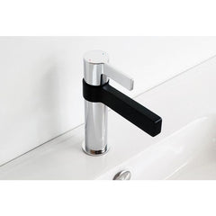 Jamie J Martini Basin Mixer Matte Black and Chrome